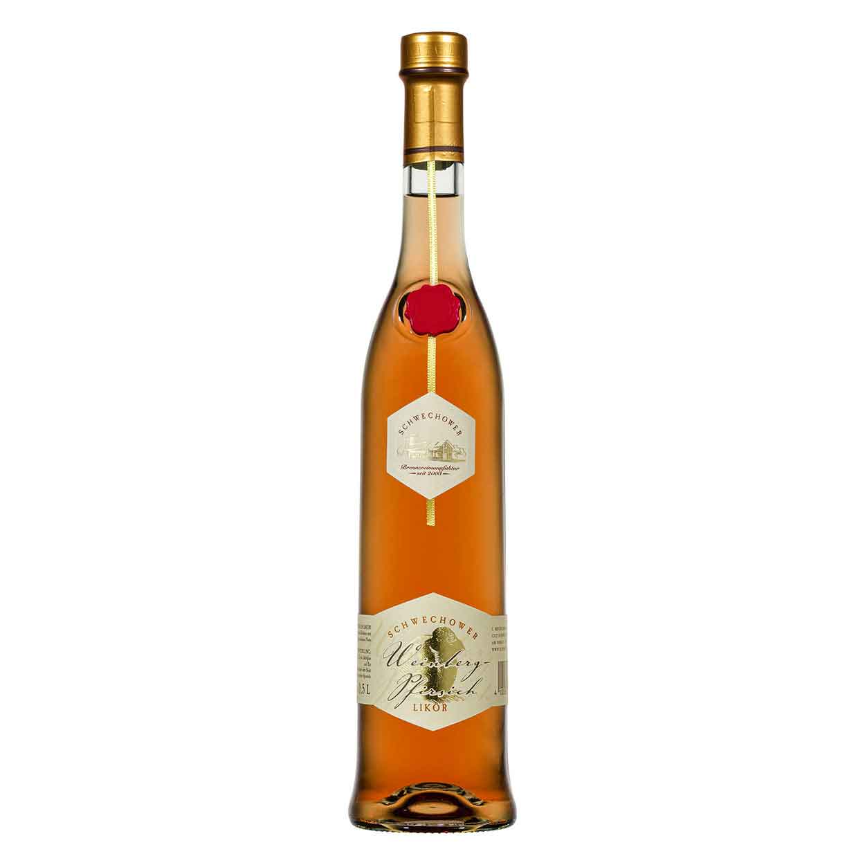 Schwechower-Weinberg-Pfirsich-Likor-500ml-1 Schwechower Weinberpfirsichlikör aus bestem roten Weinberpfirsich - nicht nur bei Frauen beliebt :)