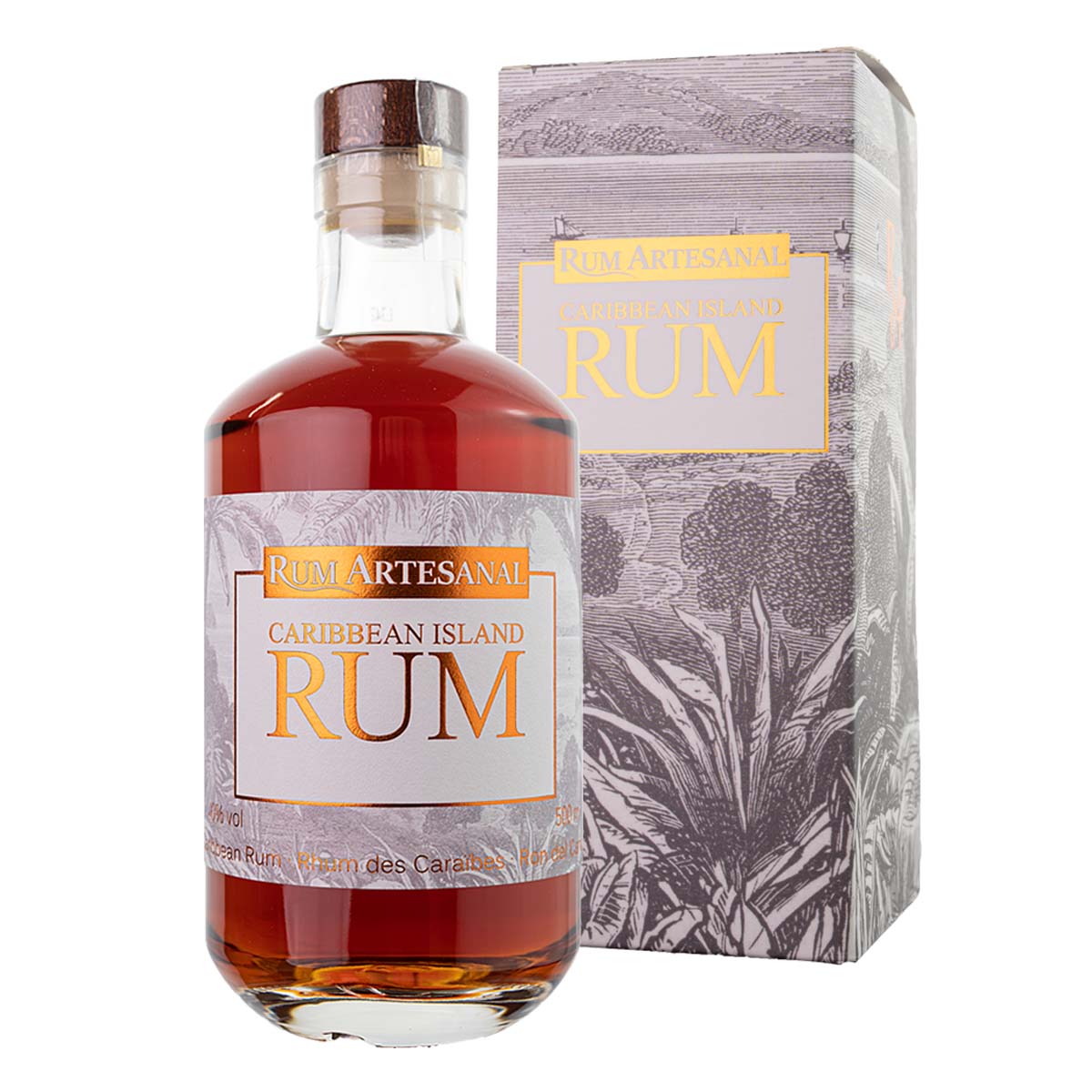 Caribbean-Island-Rum-Artesanal-Karton Rum Artesanal Caribbean Island 0.5l (40%Vol)