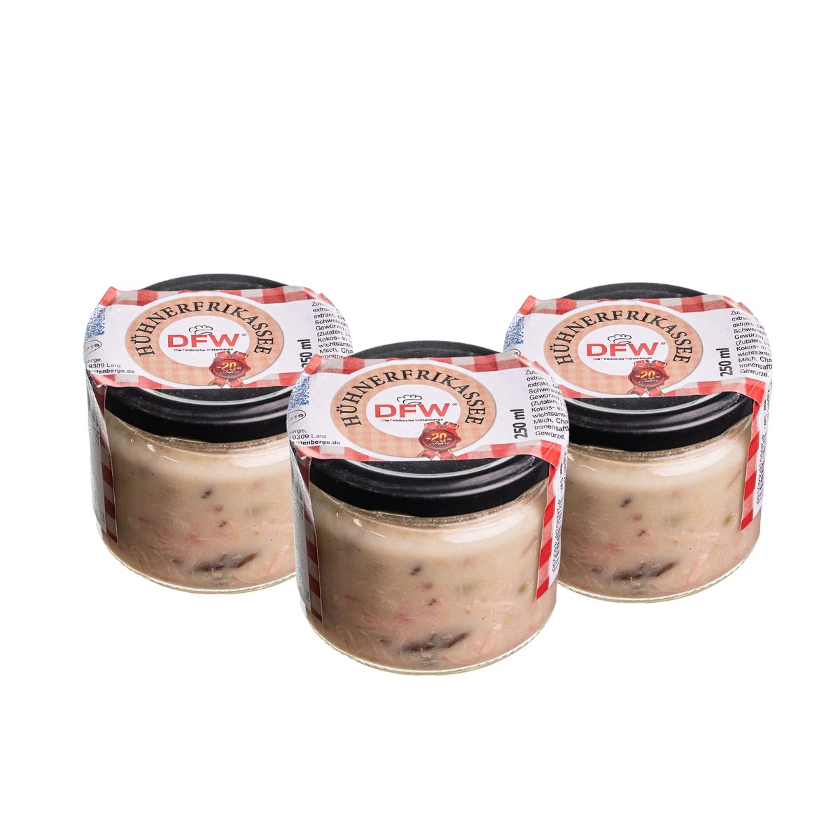 Hühnerfrikassee 3x250ml (Glas), DFW - RATION