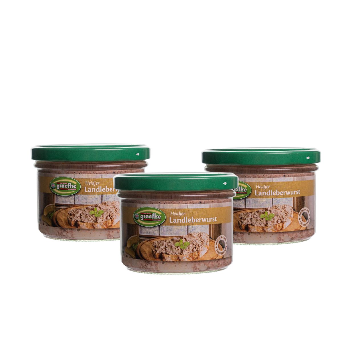 Heidjer Landleberwurst 3x180g (im Glas) | Graefke - RATION (1229)