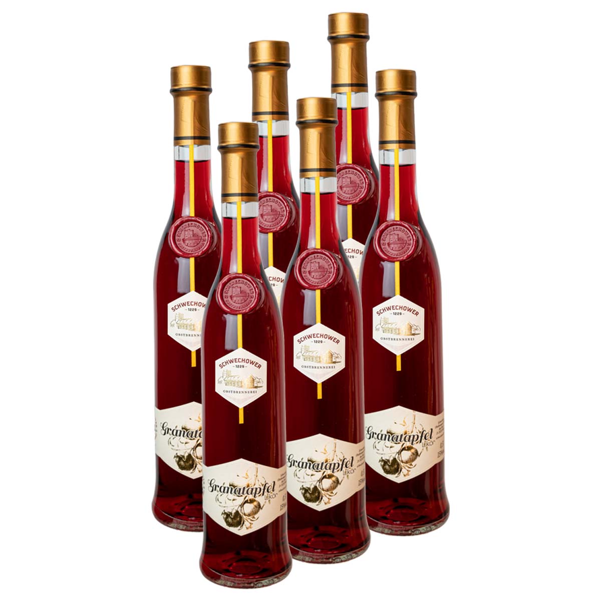 Granatapfellikor-0-5l-6er Schwechower Likör Granatapfel 0.5l - Granatapfellikör