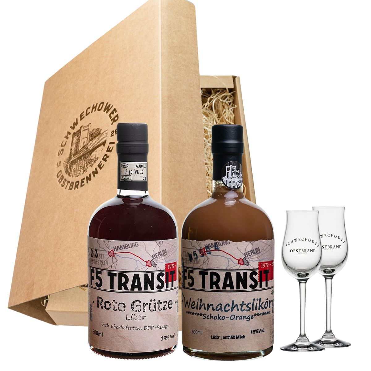 Schnapsgeschenk Nr. 15294 | Rote Grütze + Weihnachtslikör