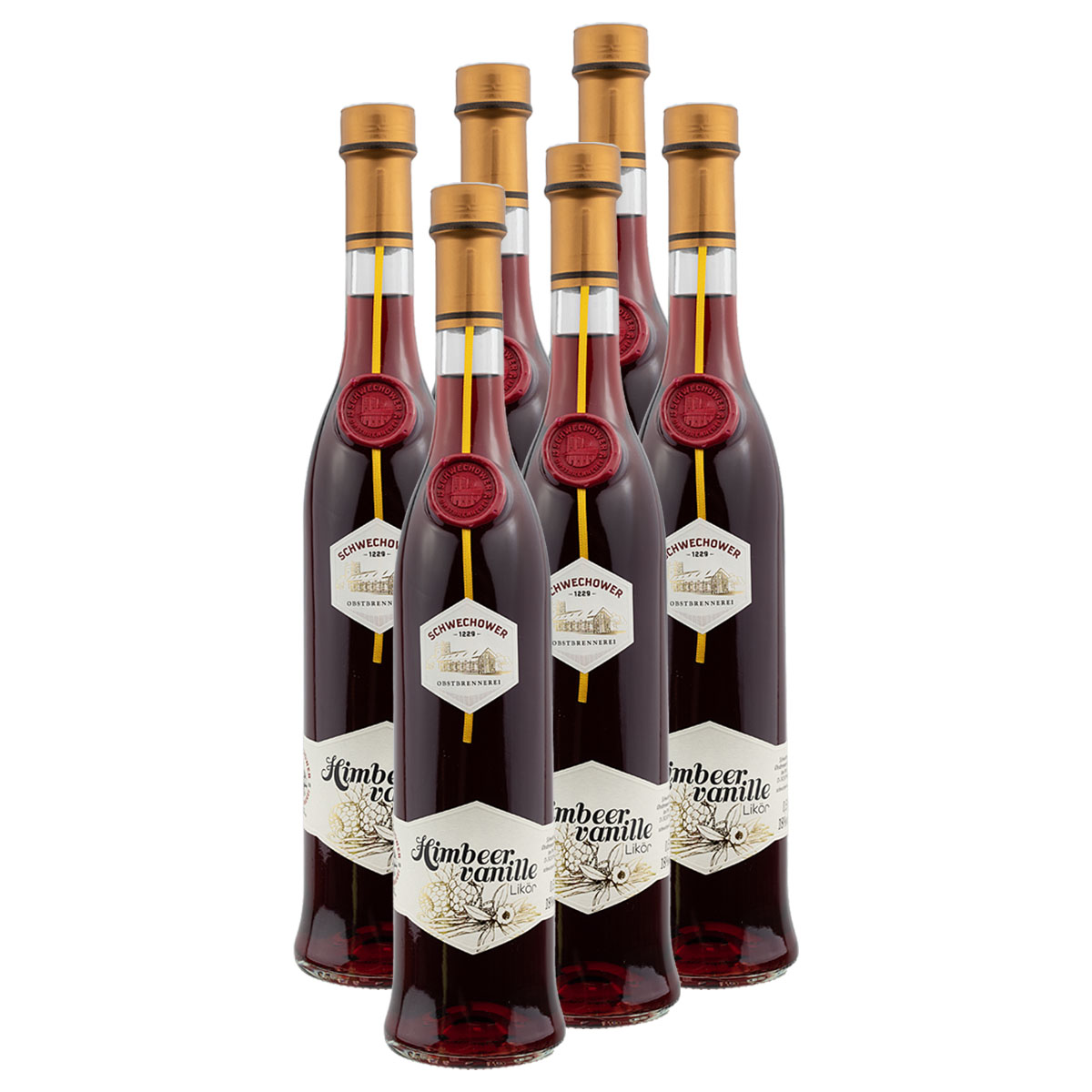 6er-Himbeer-Vanille-Likor-0-5l 6 x Likör Himbeer-Vanille 0.5l  (18%Vol.) - Himbeerlikör
