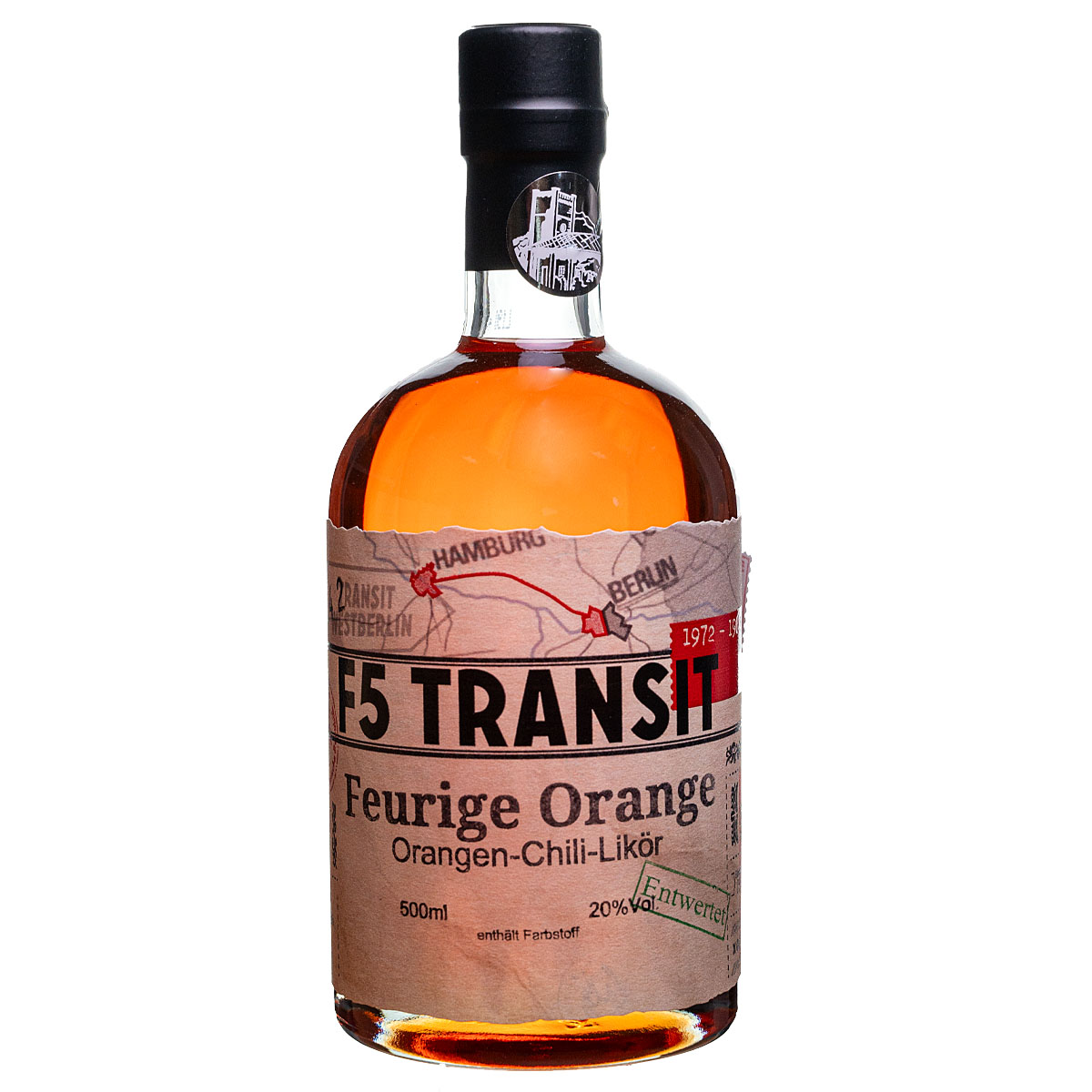 Feurige Orange Likör 0.5l (20%Vol) No. 5542