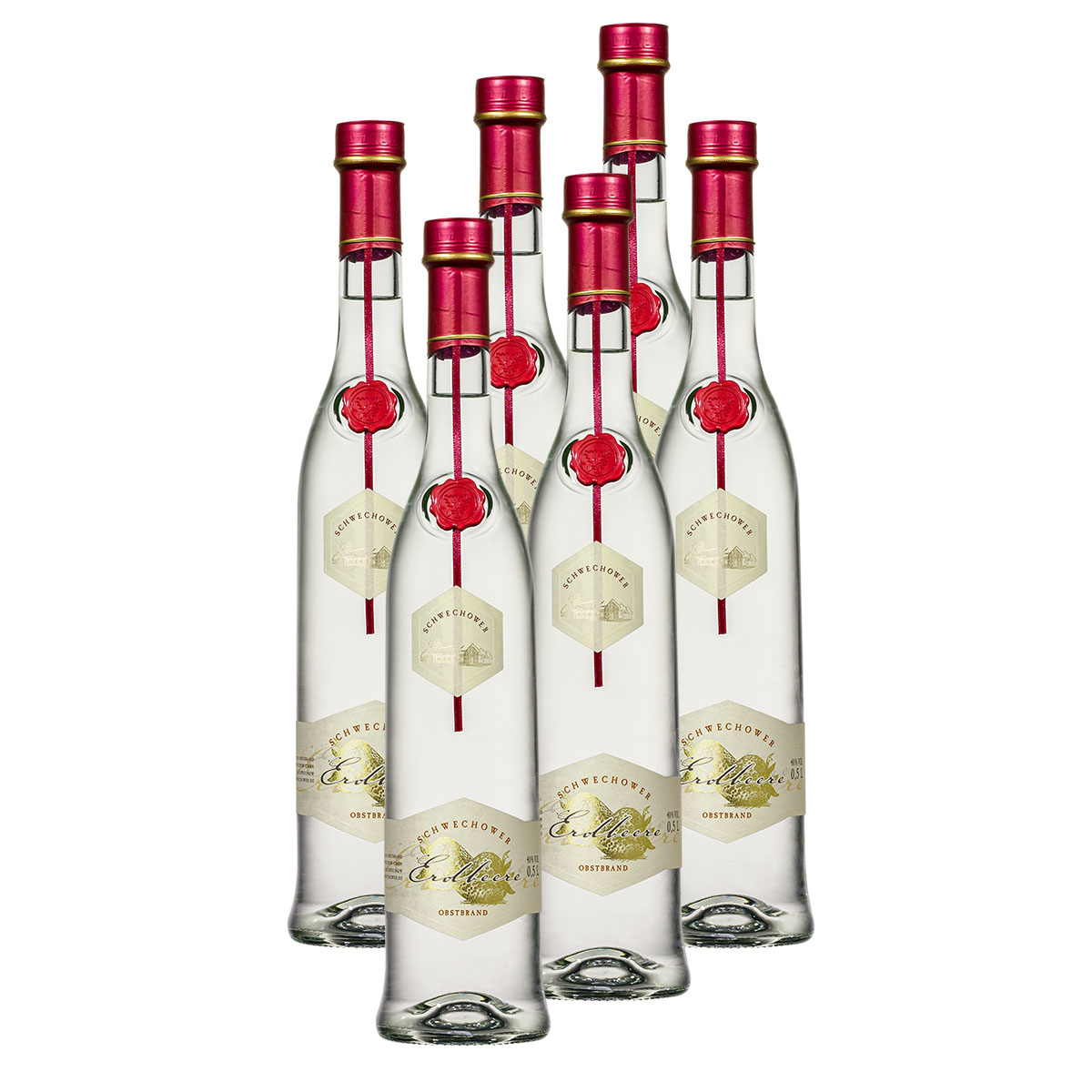 6-x-Obstbrand-ERDBEERE-0-5l-40-Vol-Erdbeerbrand 6 x Obstbrand ERDBEERE 0.5l (40%Vol.) - Erdbeerbrand