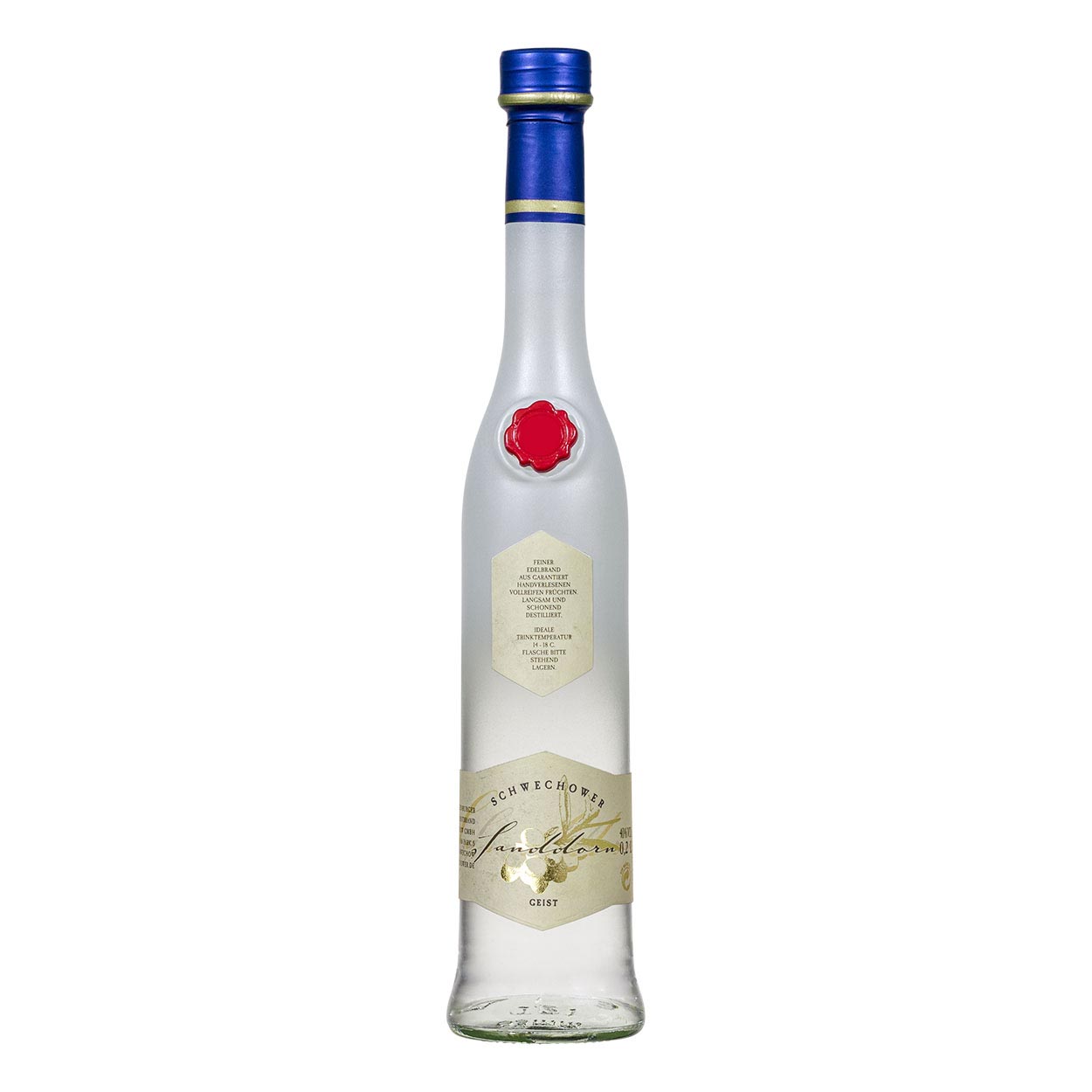 Schwechower-Sanddorn-Geist-200ml-1 Schwechower 1229 Obstgeist Sanddorn (40%Vol.) - Sanddorngeist