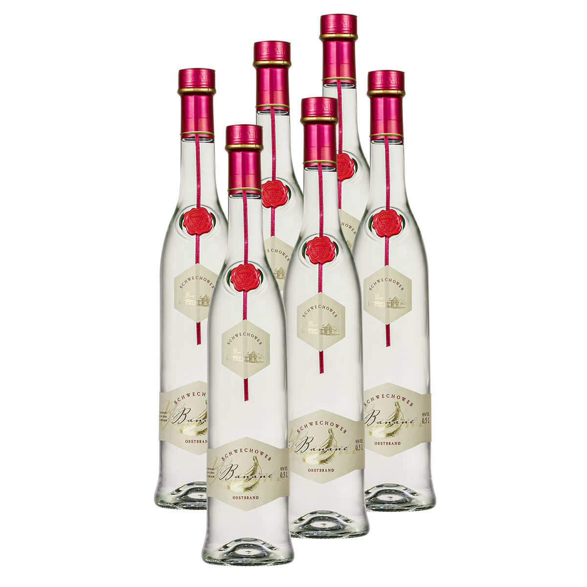 6-x-Obstbrand-BANANE-0-5l-limitiert-40-Vol-Bananenbrand 6 x Obstbrand BANANE 0.5l - limitiert (40%Vol.) - Bananenbrand