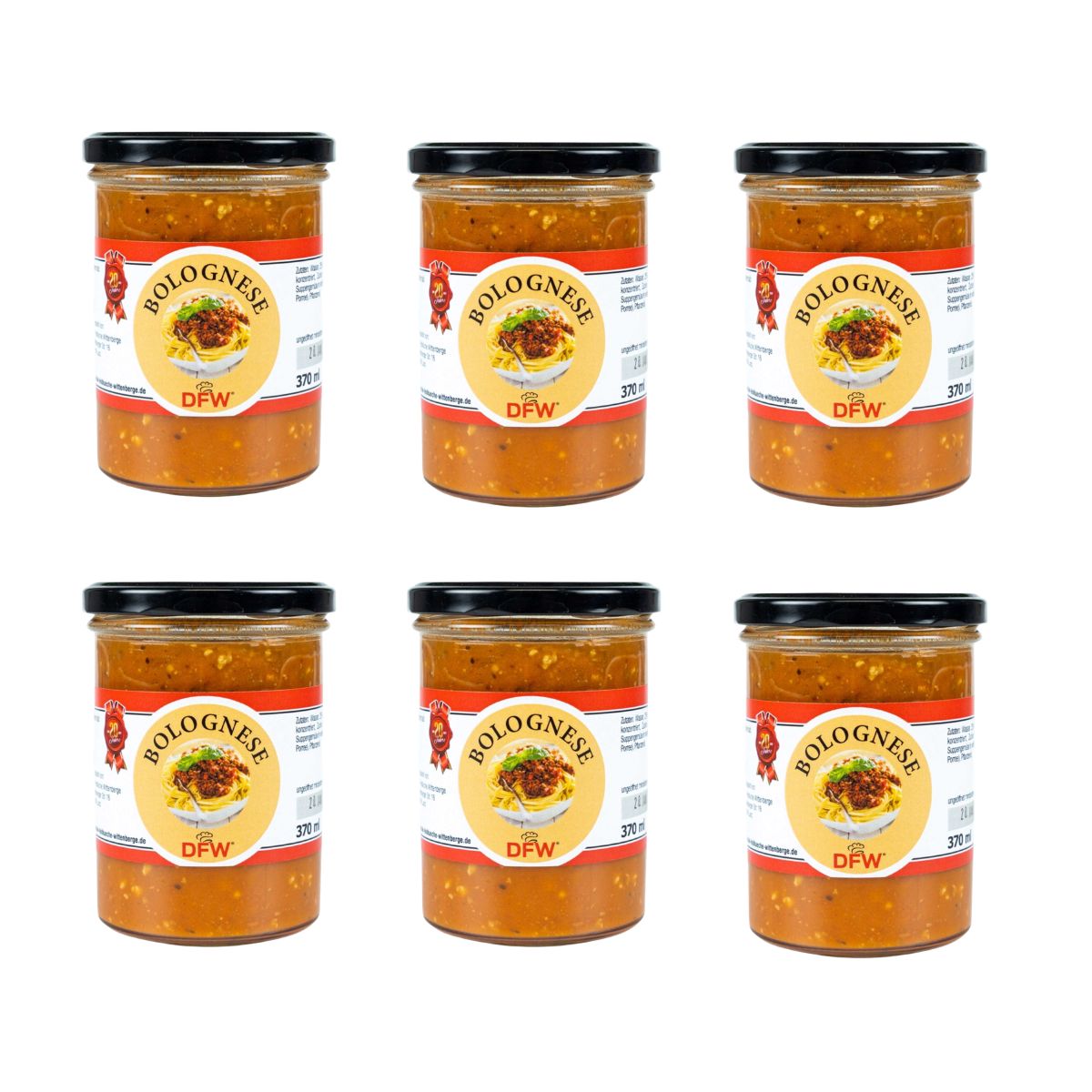 Bolognese 370ml | 6 Gläser (Set 15361)