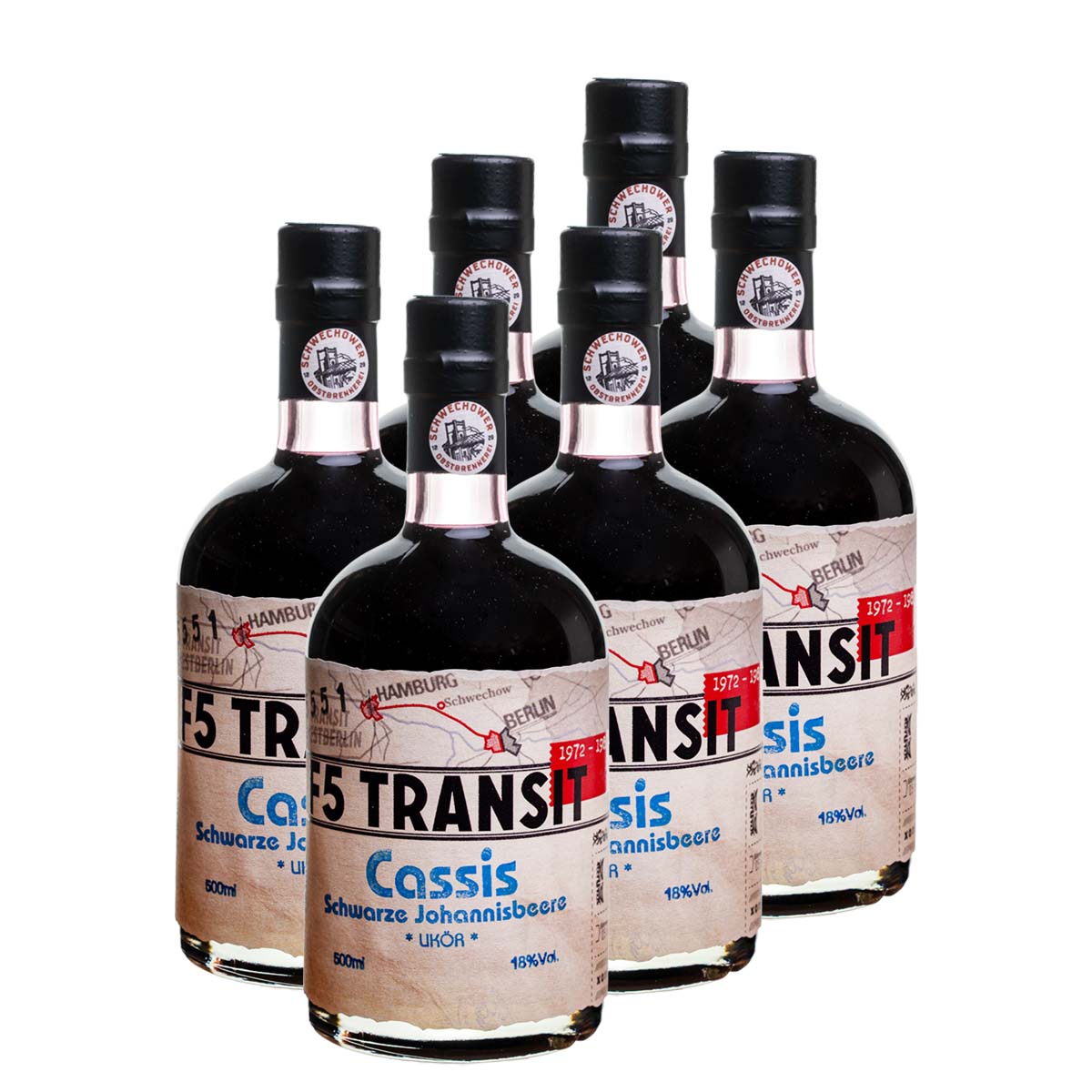 CASSIS Likör 6x0.5l (18%Vol) No. 5551 - RATION CASSIS Likör 6x0.5l (18%Vol) No. 5551 - RATION
